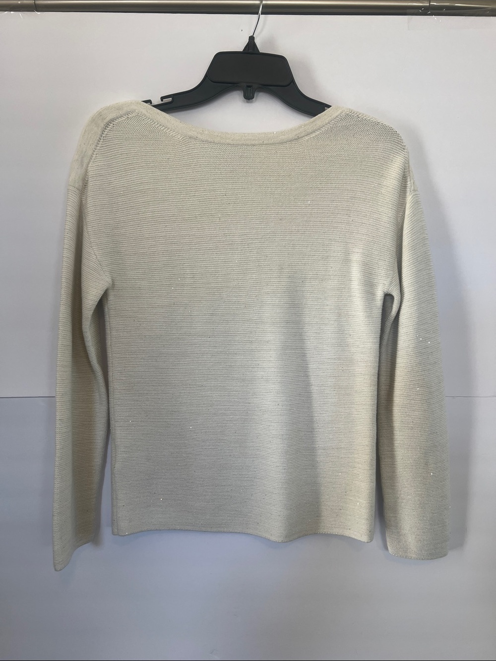 Tommy Bahama Women's XS Cream Long-Sleeve Knit Sweater